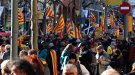 Tensió i cops de porra en la marxa dels CDR a plaça Catalunya